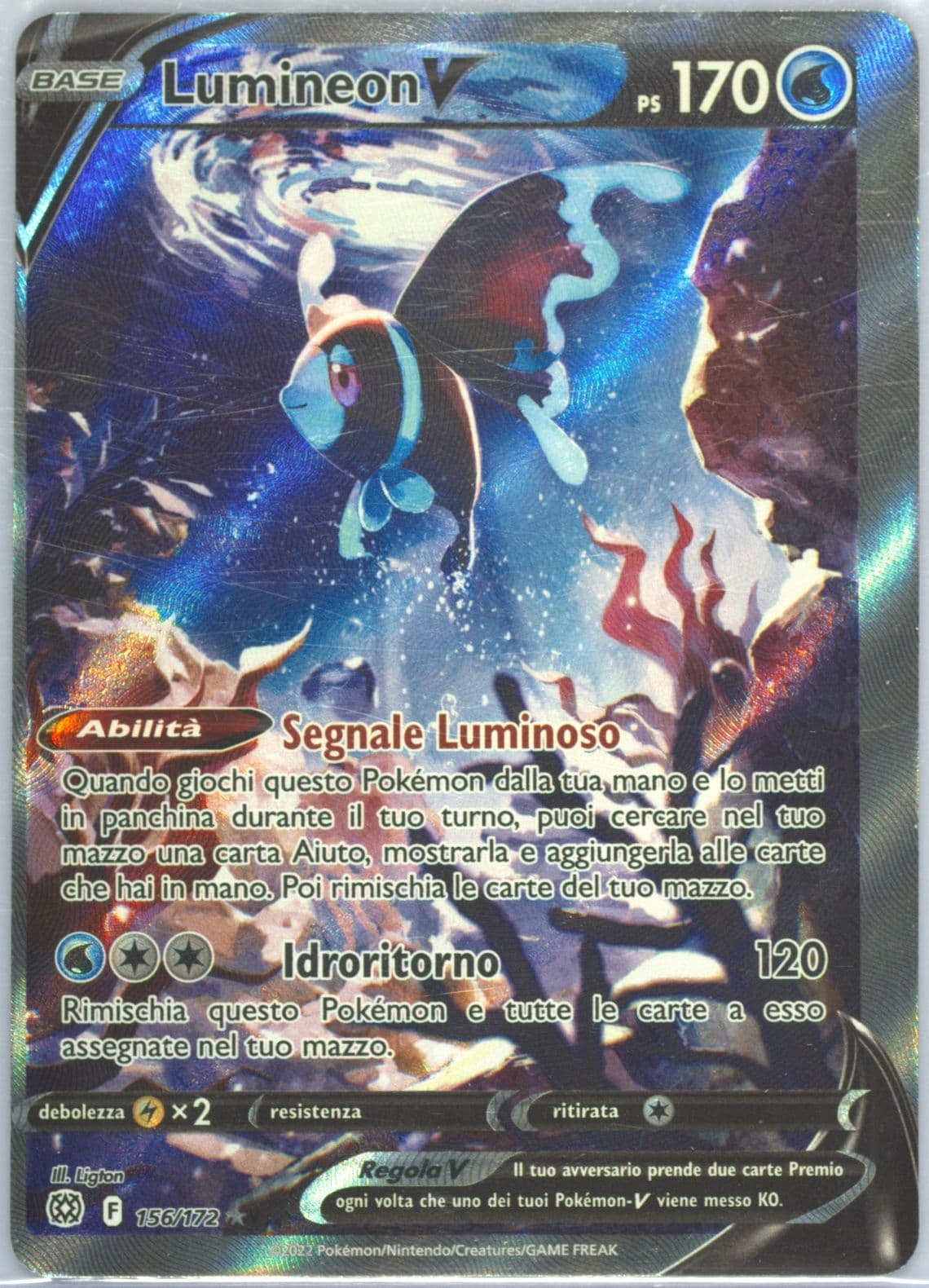 Full Art/Lumineon V Italian (156) 2022 Pokemon Sword & Shield Brilliant Stars