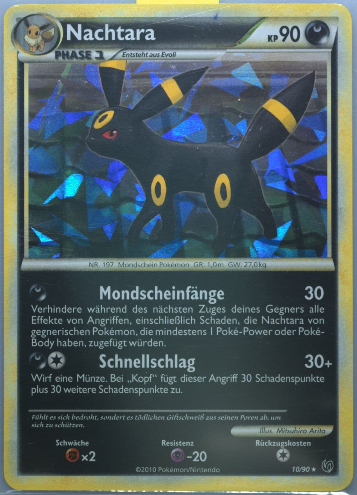 Nachtara-Holo Cracked Ice-German (10) 2010 Pokemon Heartgold & Soulsilver Undaunted