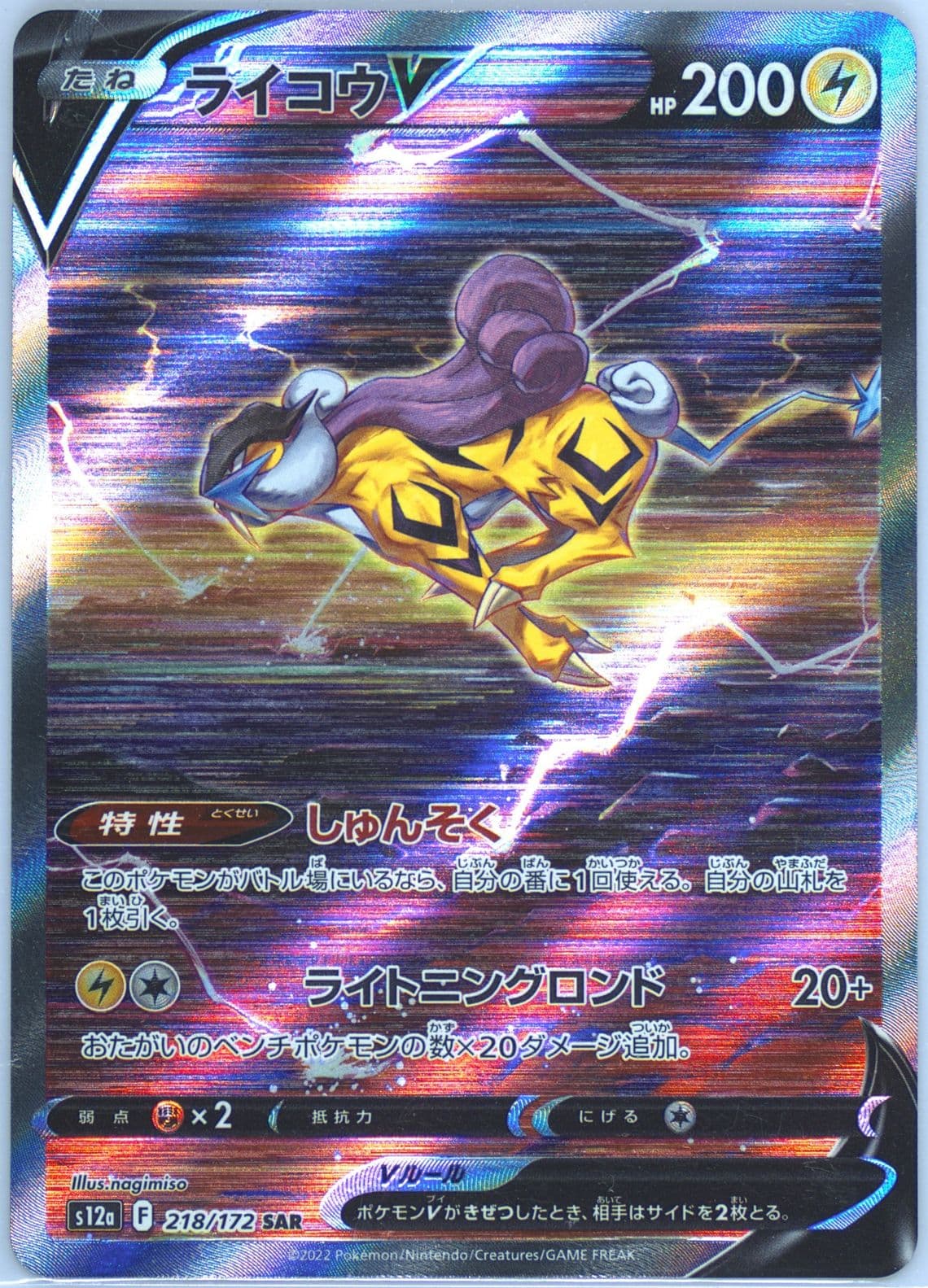 Full Art/Raikou V (218) 2023 Pokemon Korean Sword & Shield Vstar Universe