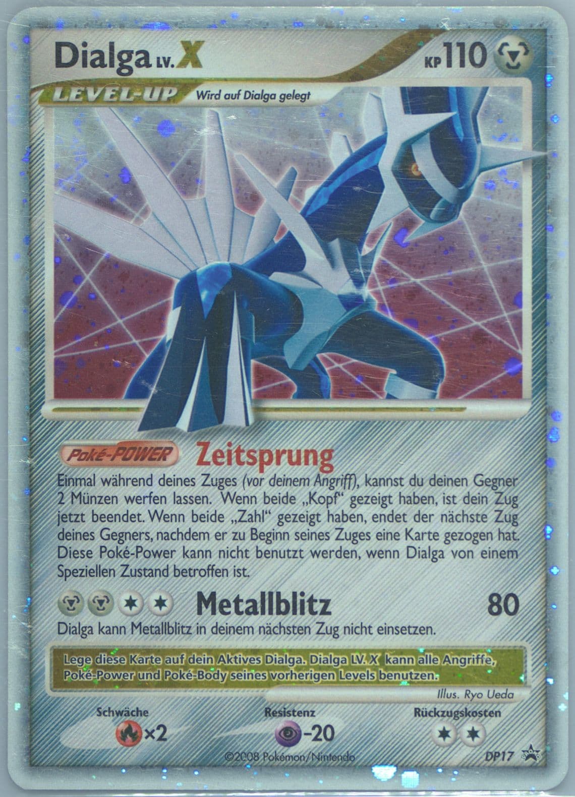 Dialga LV.X-Holo Spring Tin-German (DP17) 2008 Pokemon Diamond & Pearl Black Star Promo