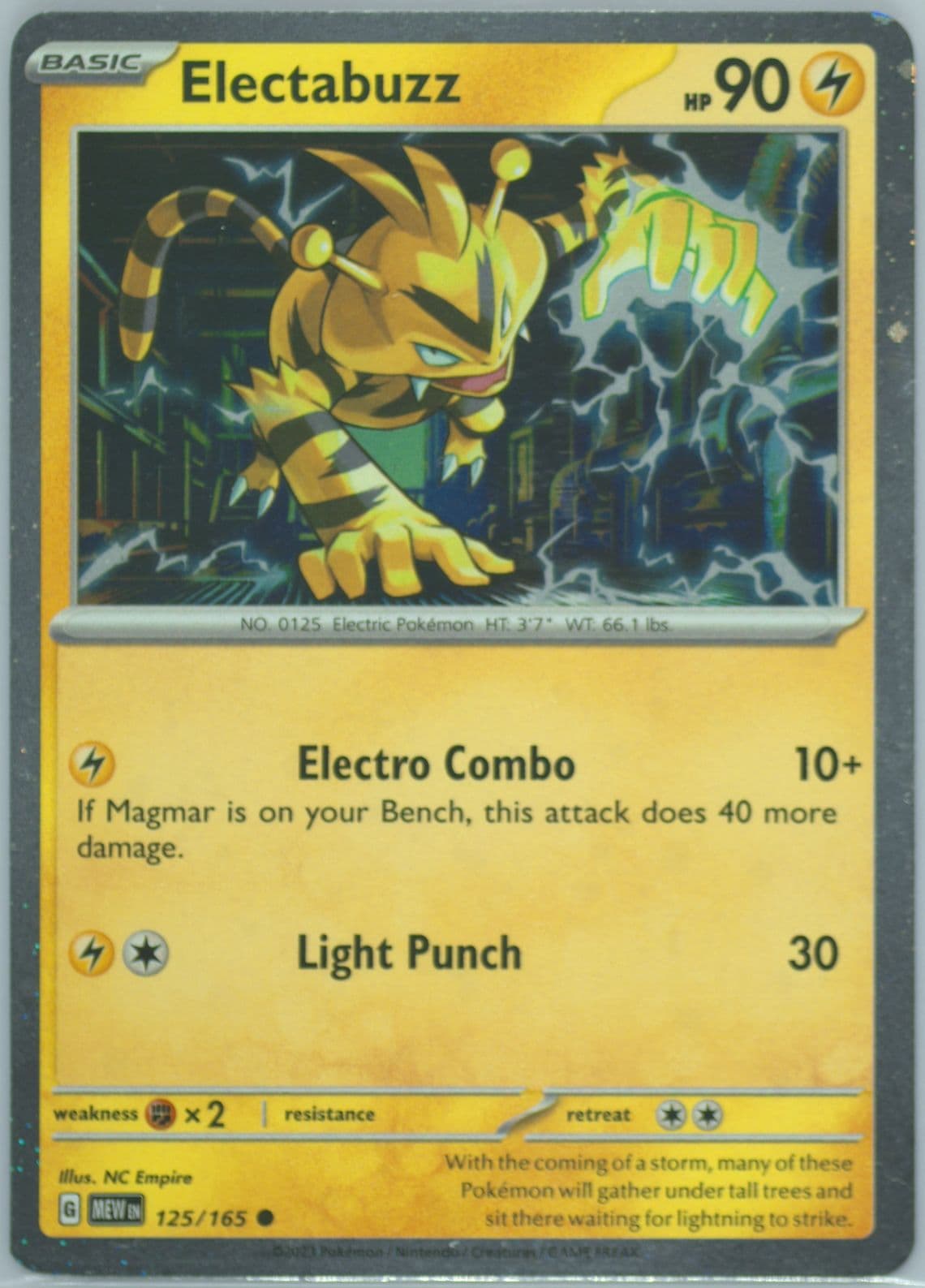 Electabuzz Zapdos EX Box (125) 2023 Pokemon Mew EN-151
