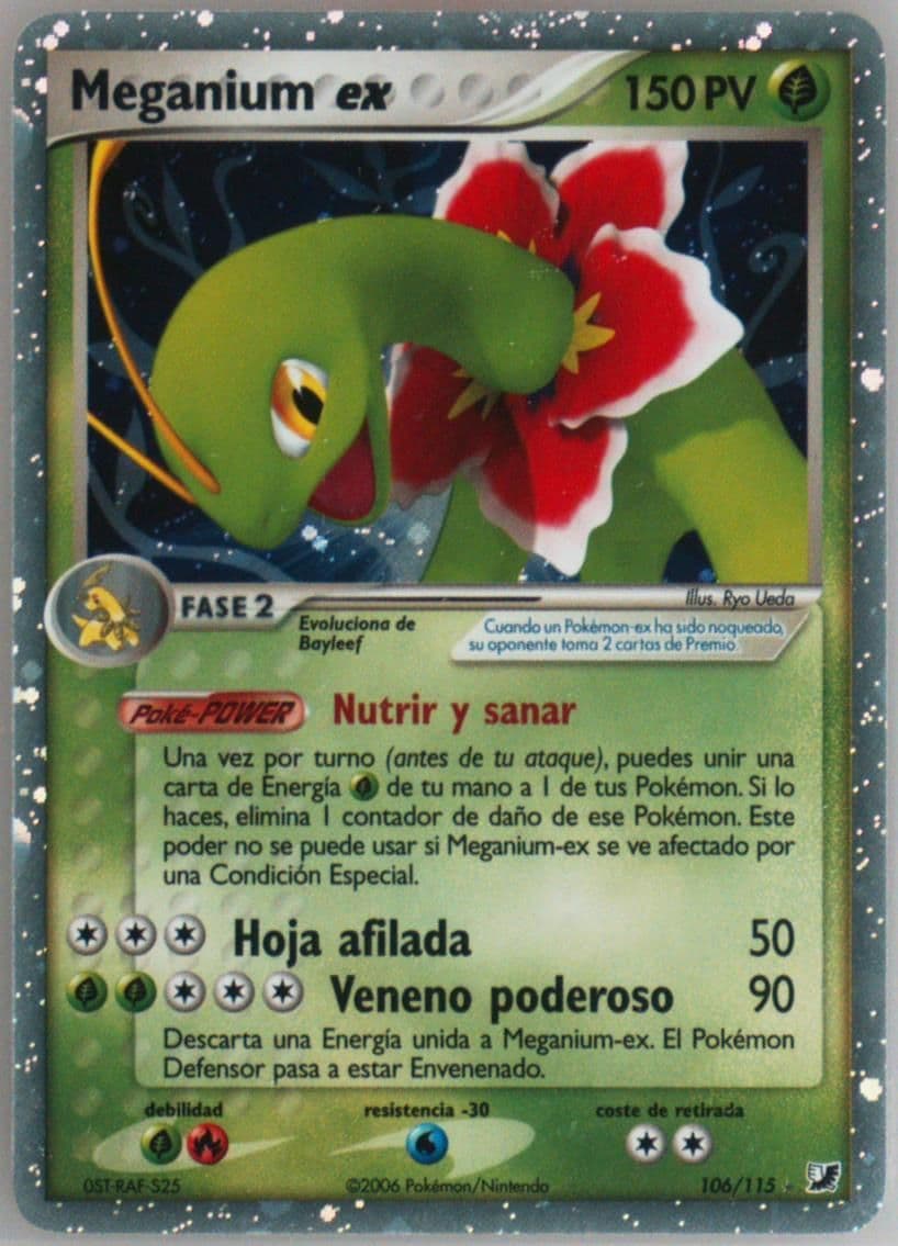 Meganium EX-Holo Spanish (106) 2005 Pokemon EX Unseen Forces