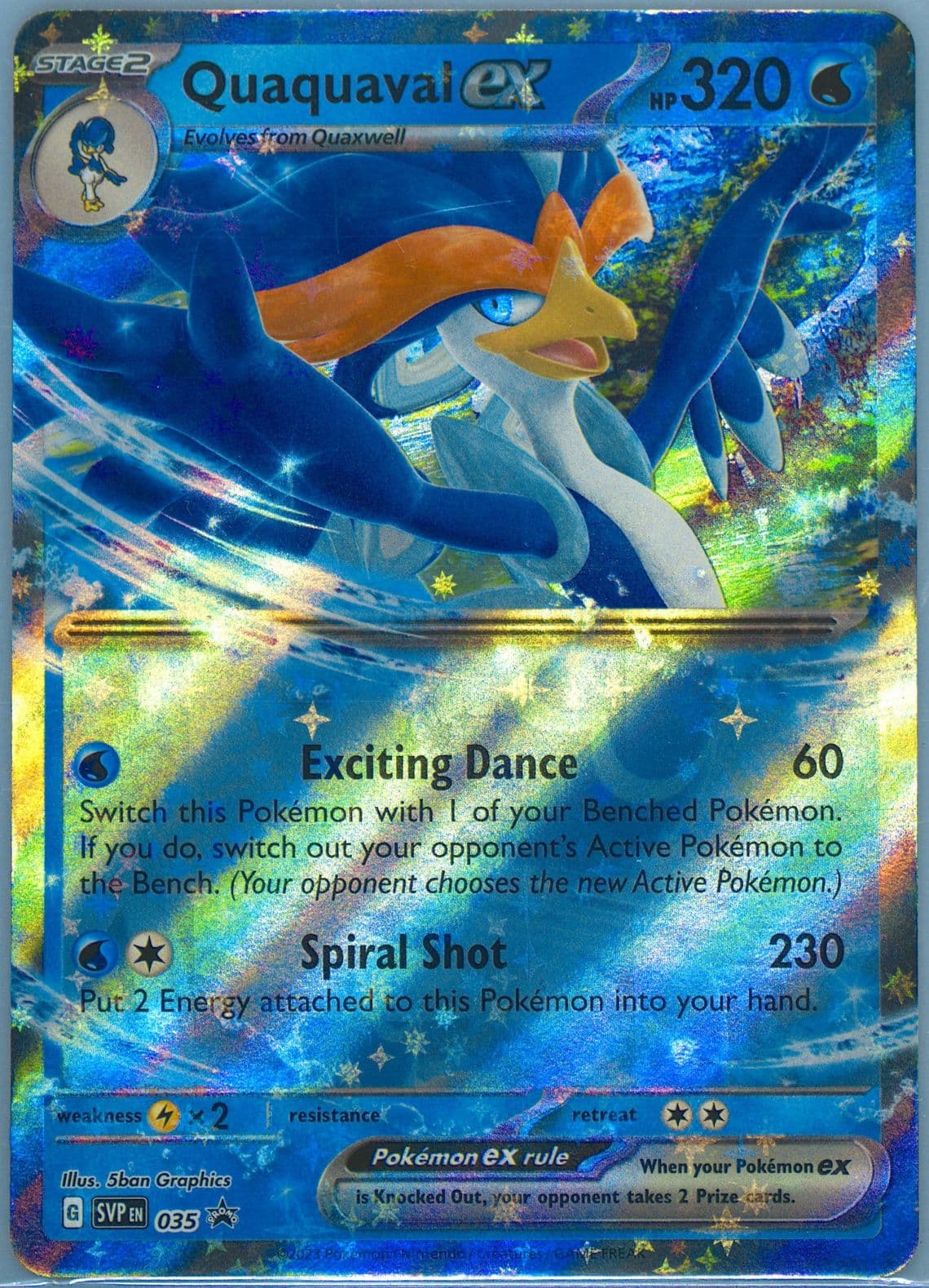 Quaquaval EX Paldea Partners Tin (035) 2023 Pokemon Svp EN-SV Black Star Promo
