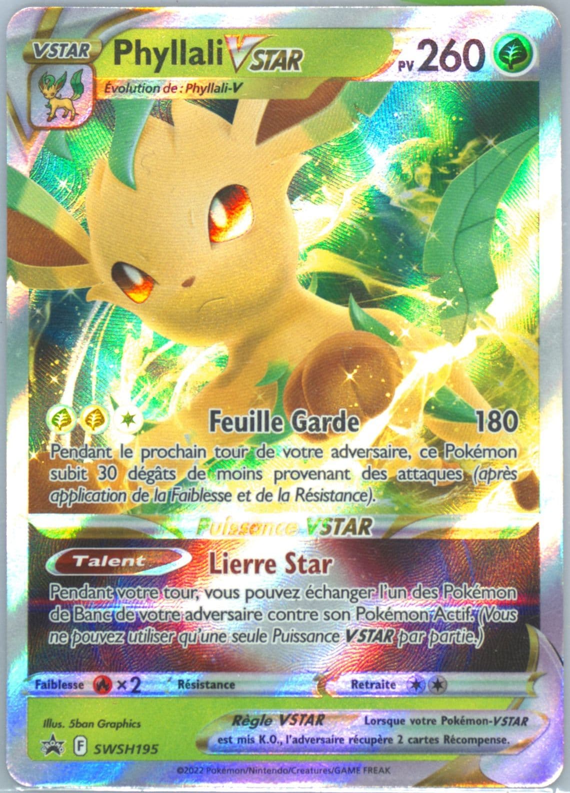 Phyllali Vstar Leafeon Vstar Special Collection-French (195) 2022 Pokemon Swsh Black Star Promo