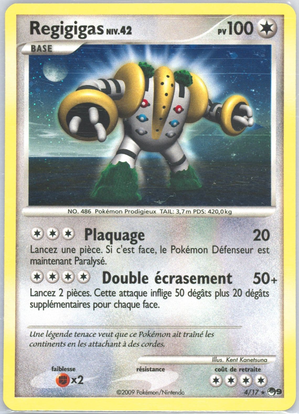 Regigigas-Holo French (4) 2009 Pokemon Pop Series 9