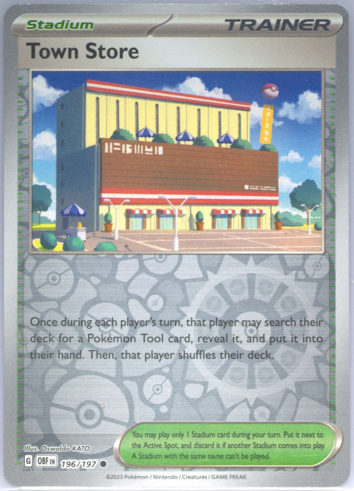 Town Store Reverse Holo (196) 2023 Pokemon Obf EN-Obsidian Flames