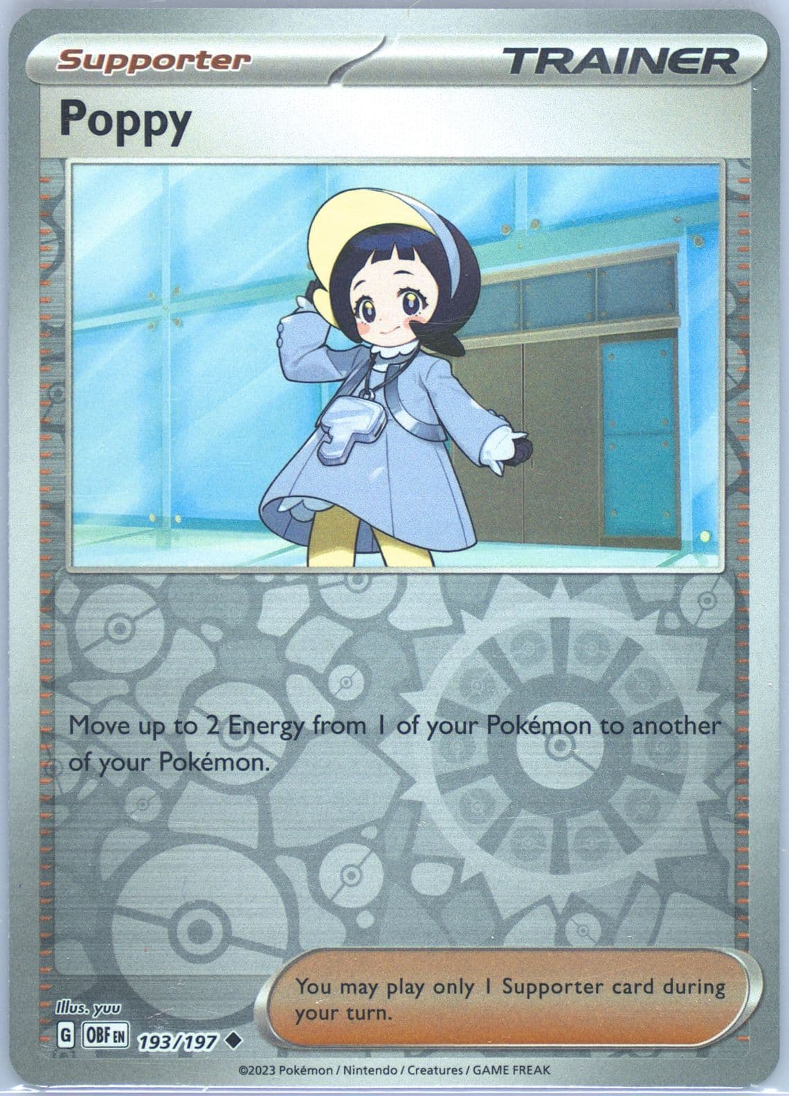 Poppy Reverse Holo (193) 2023 Pokemon Obf EN-Obsidian Flames