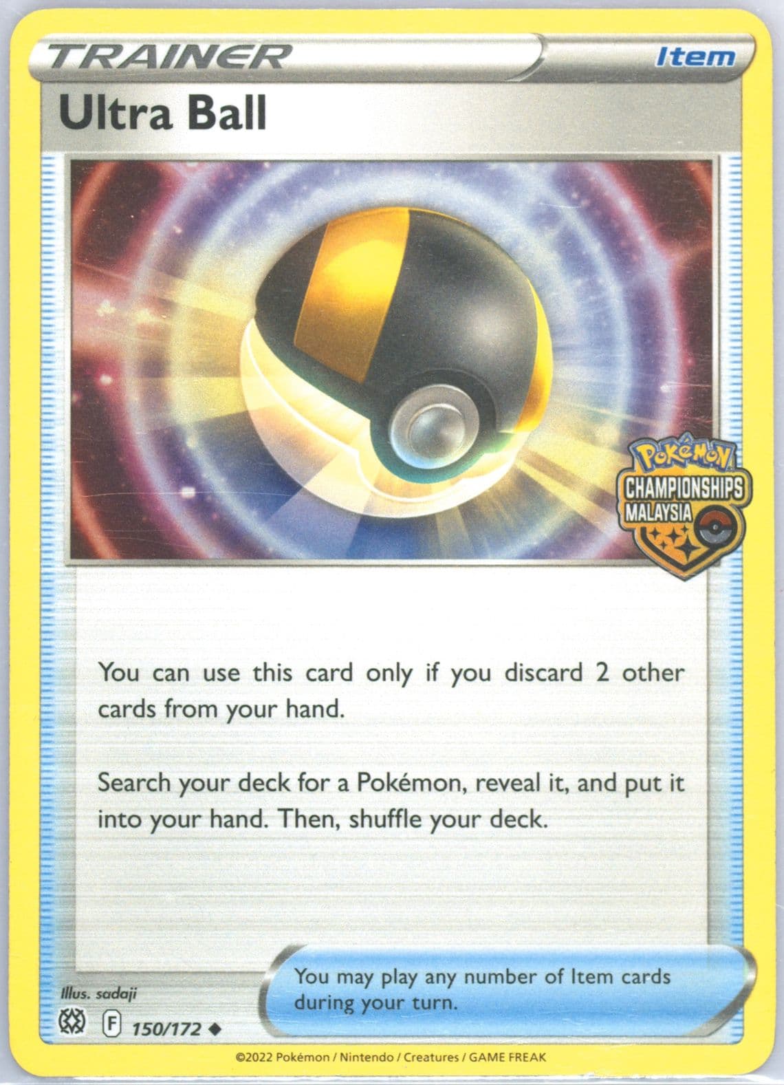 Ultra Ball-Holo Pokemon Championship 2022-2023 Malaysia (150) 2022 Pokemon Sword & Shield Brilliant Stars