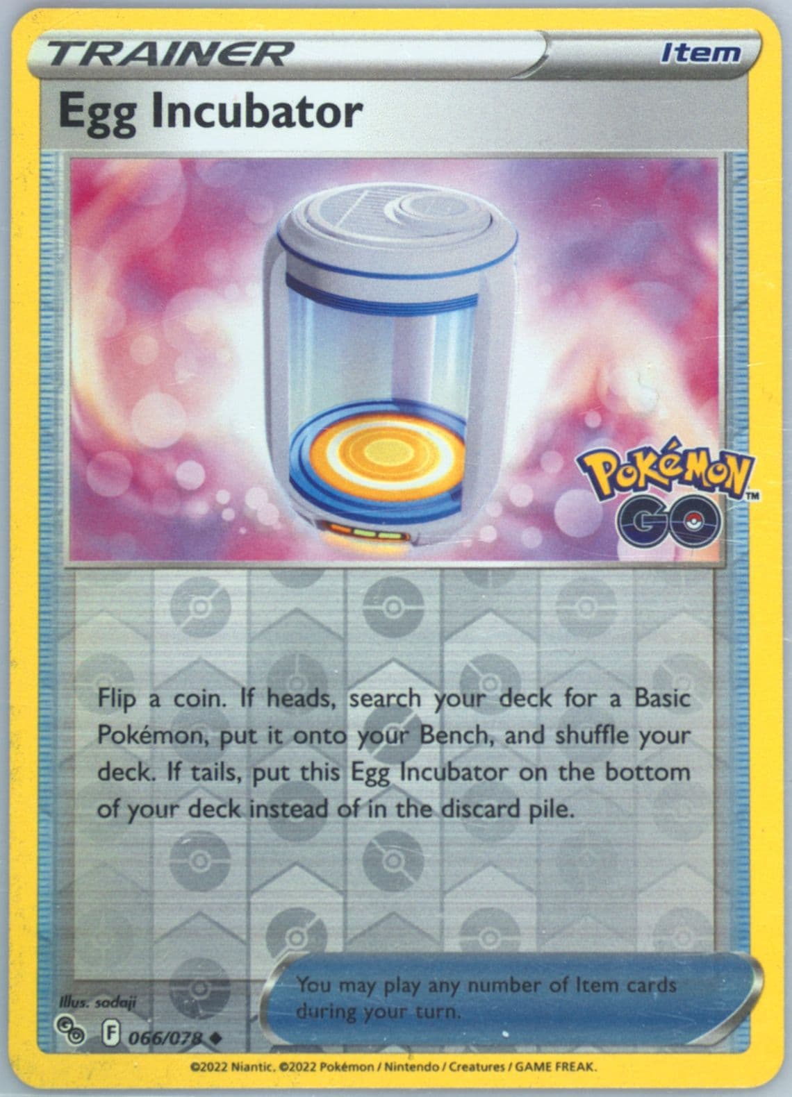 Egg Incubator-Reverse Foil (066) 2022 Pokemon Go