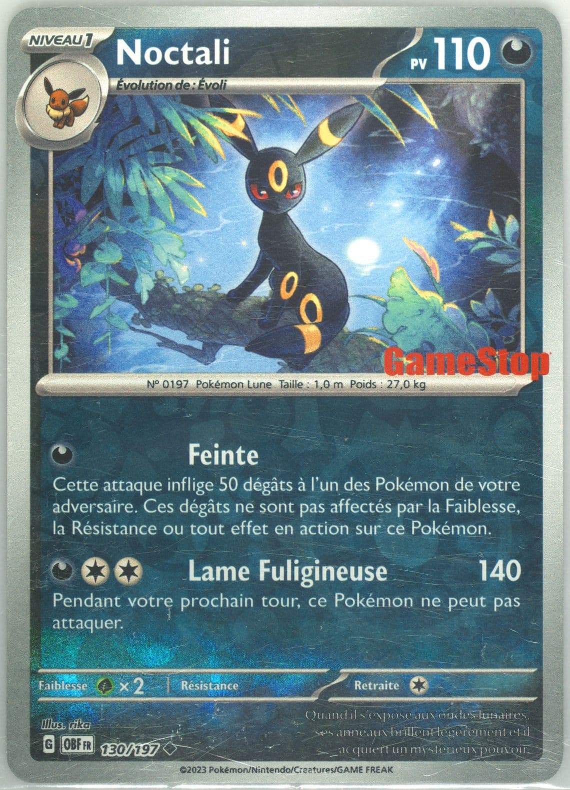 Umbreon Gamestop Exclusive (130) 2023 Pokemon French Obf FR-Obsidian Flames