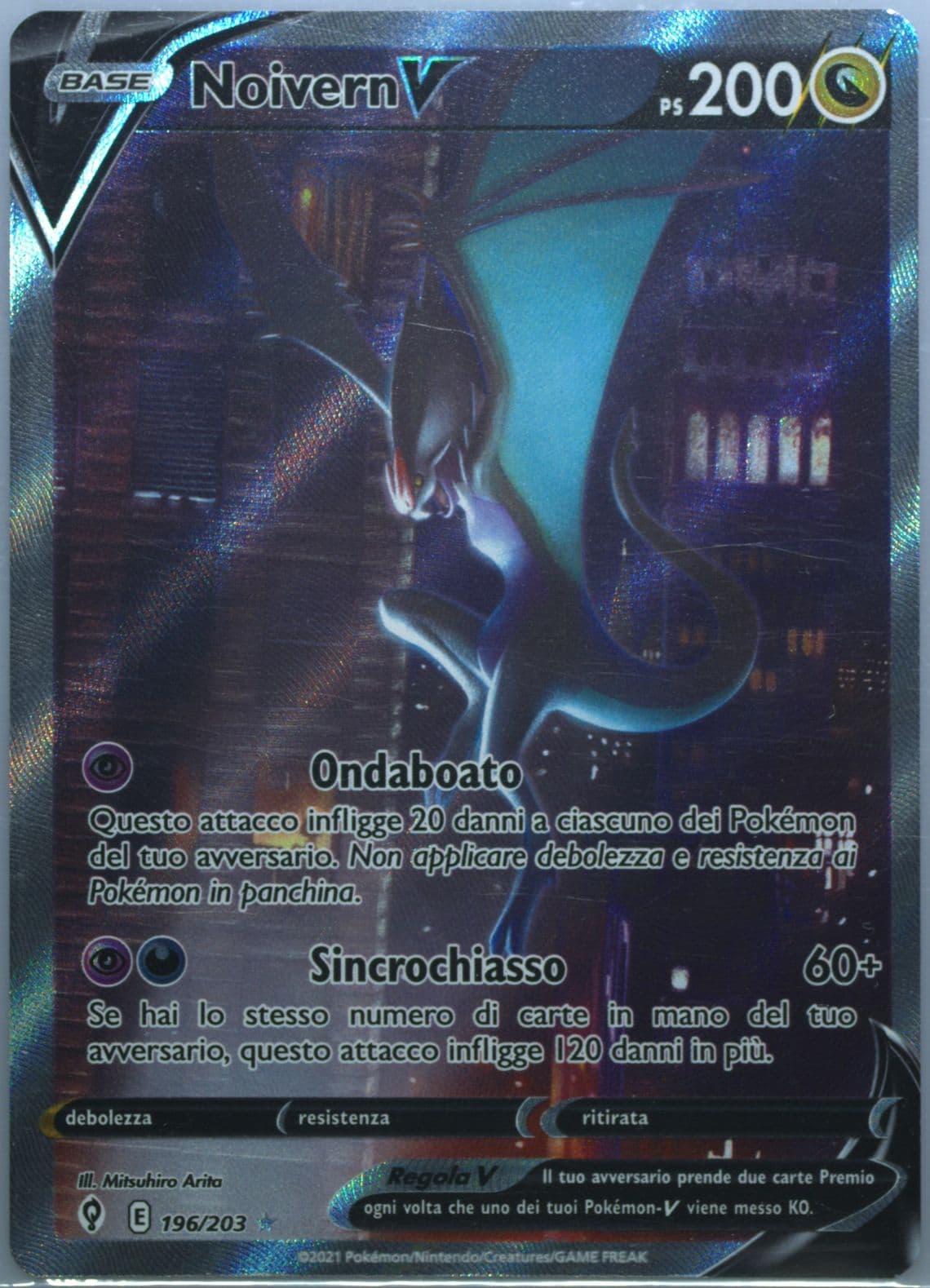 Full Art/Noivern V Italian (196) 2021 Pokemon Sword & Shield Evolving Skies