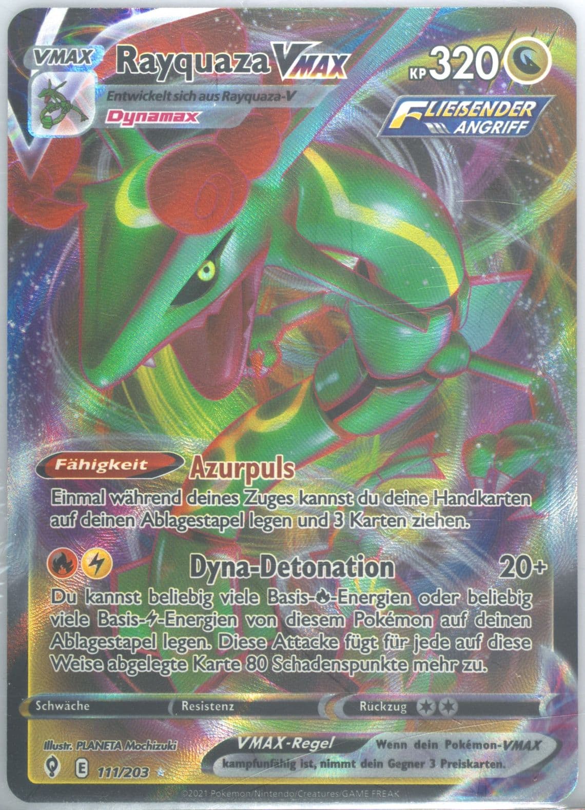 Full Art/Rayquaza Vmax German (111) 2021 Pokemon Sword & Shield Evolving Skies