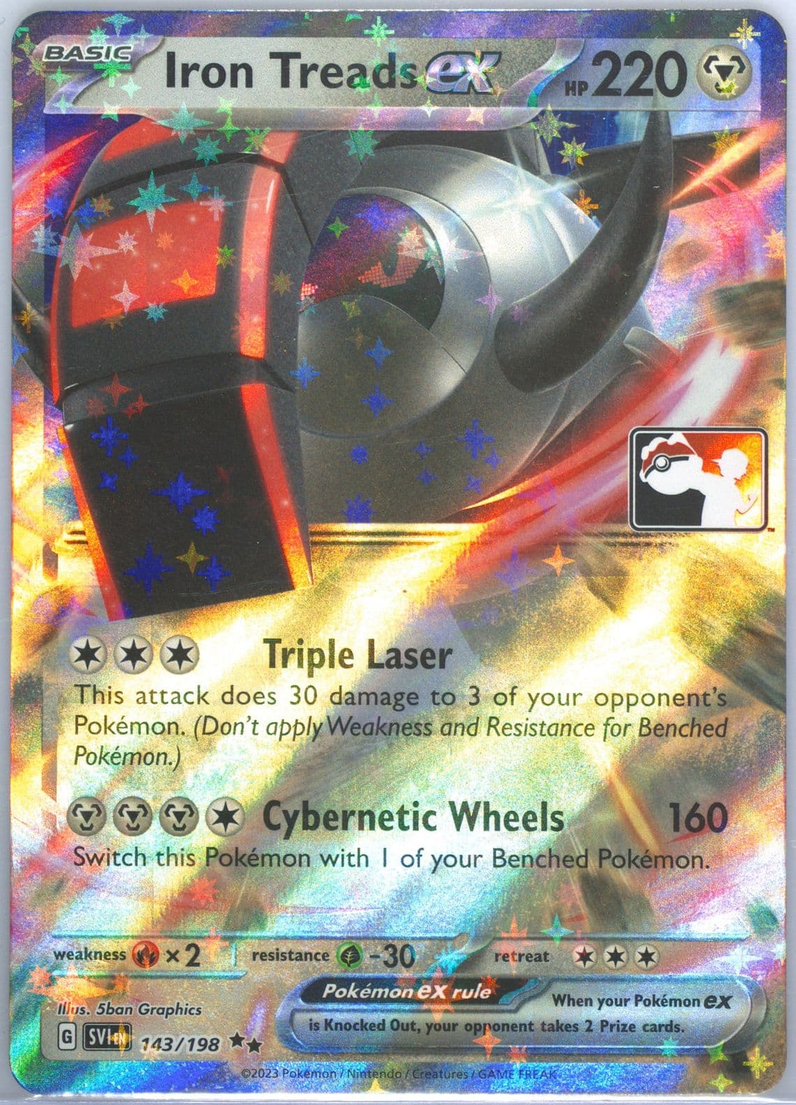 Iron Treads EX (143) 2023 Pokemon Play! Pokemon Prize Pack: Series 3