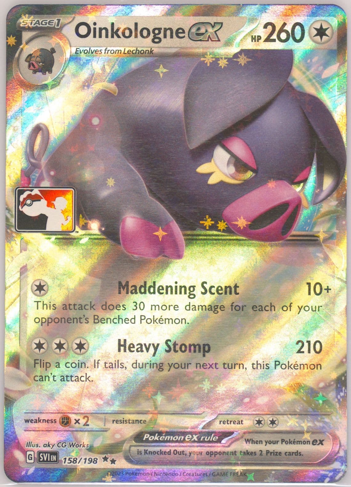 Oinkologne EX (158) 2023 Pokemon Play! Pokemon Prize Pack: Series 3