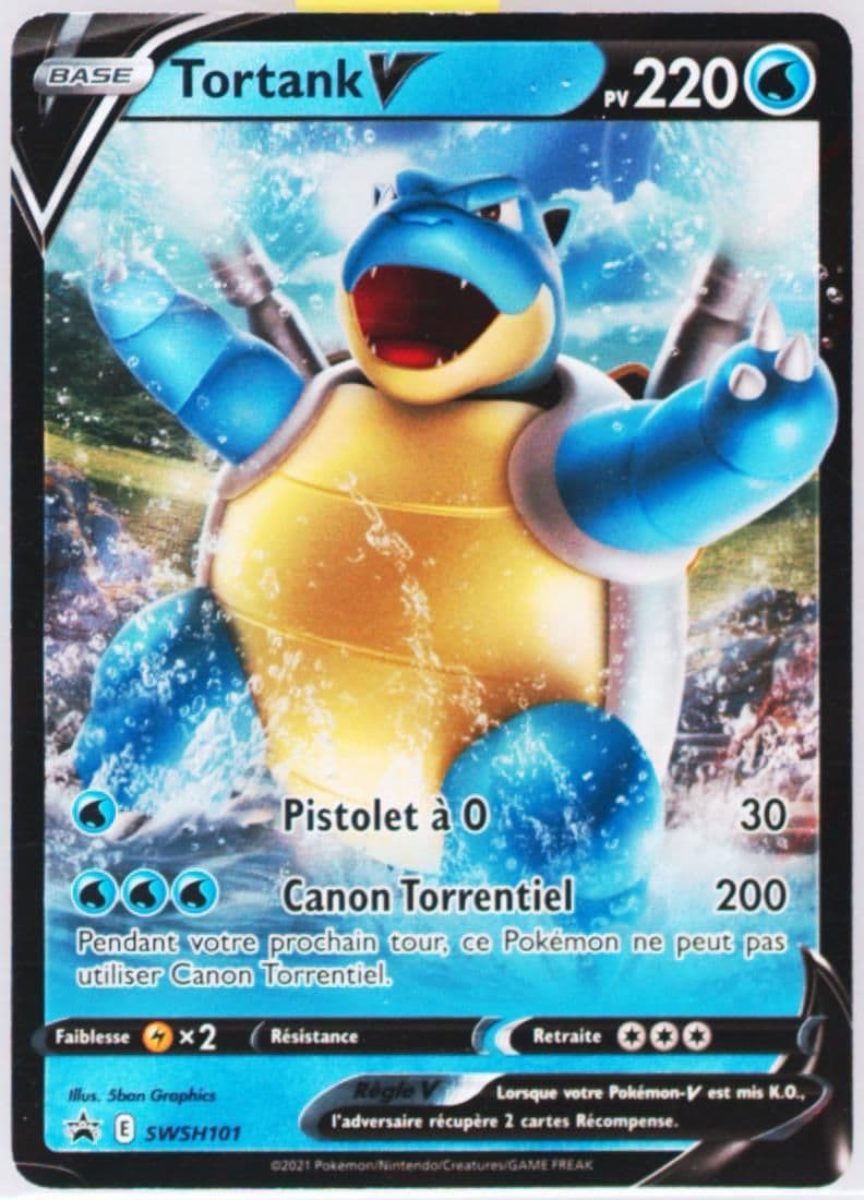 Tortank V Blastoise V Battle Deck-French (101) 2021 Pokemon Swsh Black Star Promo