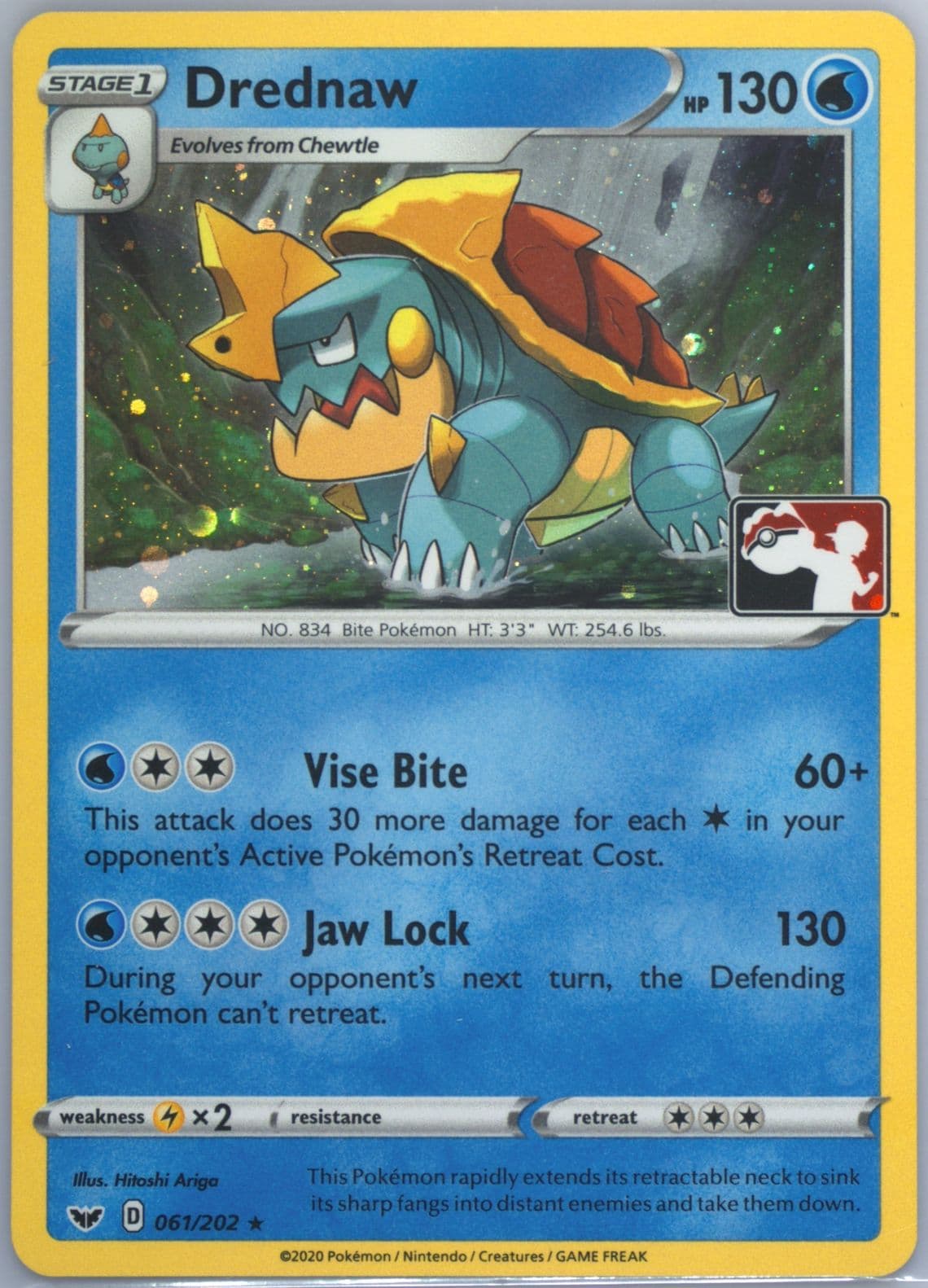 Drednaw-Holo Play! Pokemon Event Exclusive (061) 2021-22 Pokemon Promo