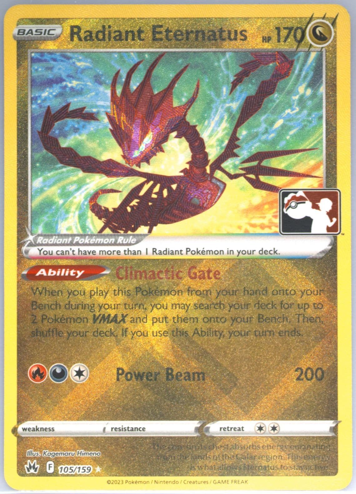 Radiant Eternatus (105) 2023 Pokemon Play! Pokemon Prize Pack: Series 3