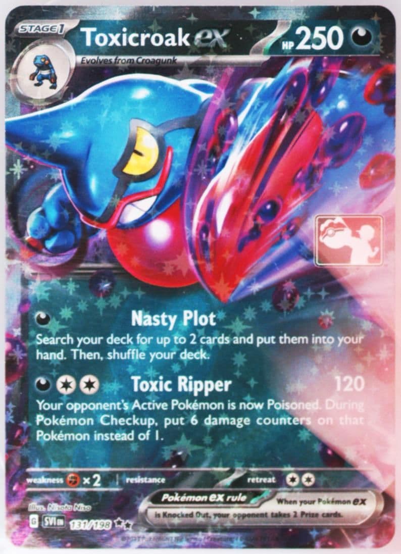 Toxicroak EX (131) 2023 Pokemon Play! Pokemon Prize Pack: Series 3