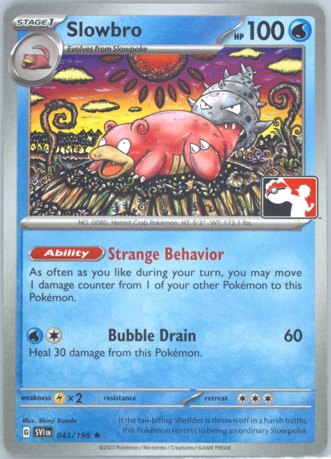 Slowbro (043) 2023 Pokemon Play! Pokemon Prize Pack: Series 3
