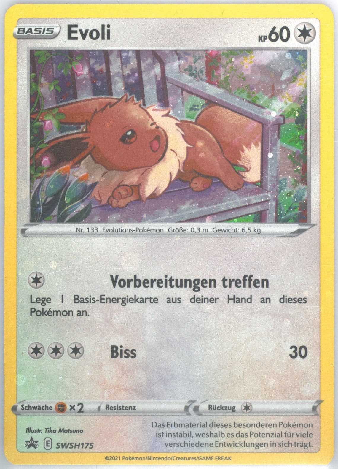 Evoli-Holo Fusion Strike Three Pack Blisters-German (175) 2021 Pokemon Swsh Black Star Promo