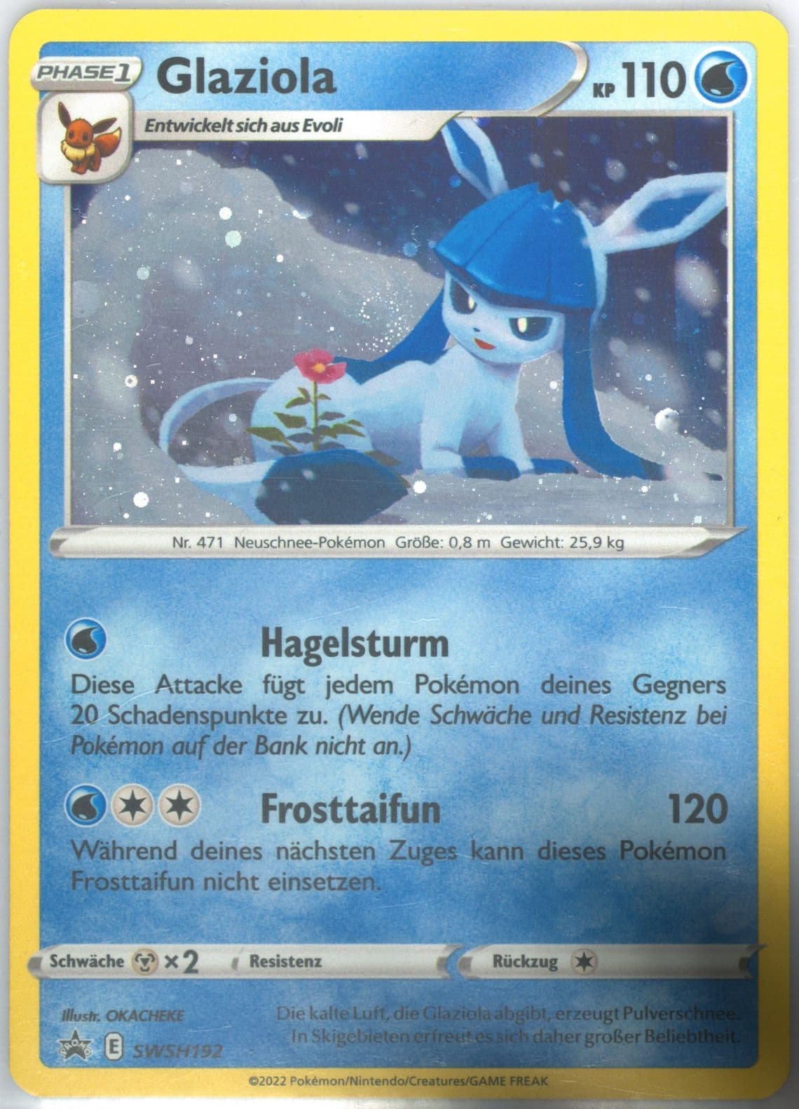 Glaziola-Holo Brilliant Stars Three Pack Blisters-German (192) 2022 Pokemon Swsh Black Star Promo