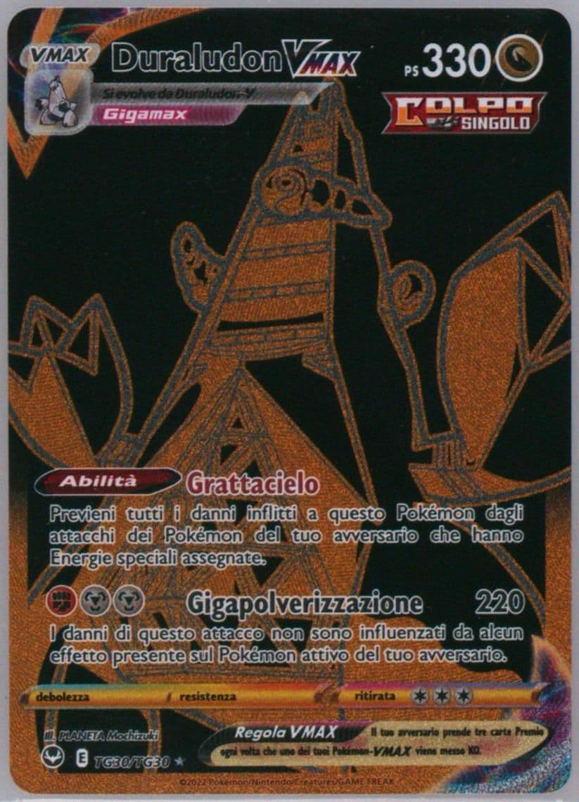 Full Art/Duralugon Vmax Italian (TG30) 2022 Pokemon Sword & Shield Silver Tempest