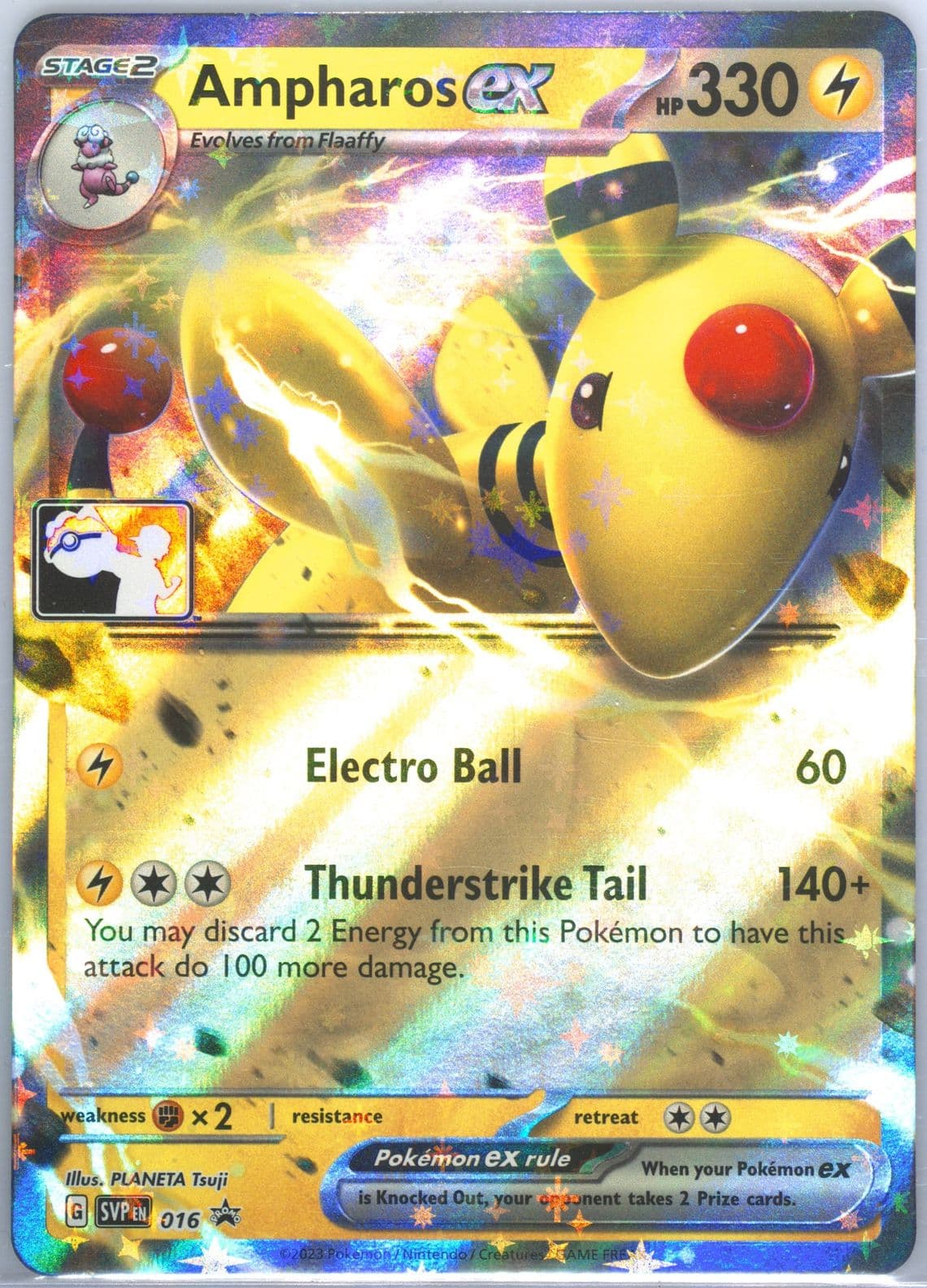 Ampharos EX (016) 2023 Pokemon Play! Pokemon Prize Pack: Series 3