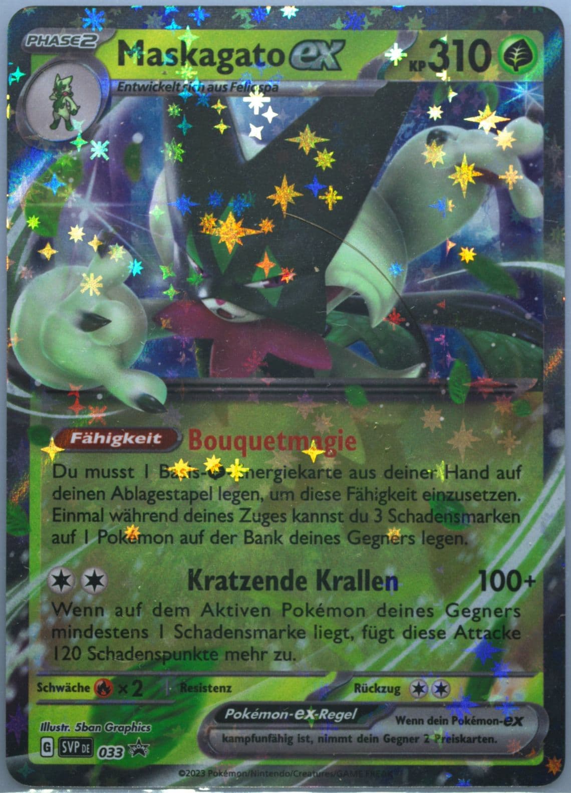 Meowscarada EX Paldea Partners Tin (033) 2023 Pokemon German Svp de-SV Black Star Promo