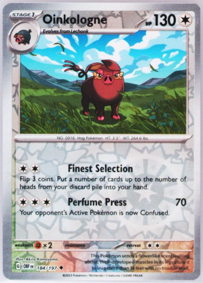 Oinkologne Reverse Holo (184) 2023 Pokemon Obf EN-Obsidian Flames