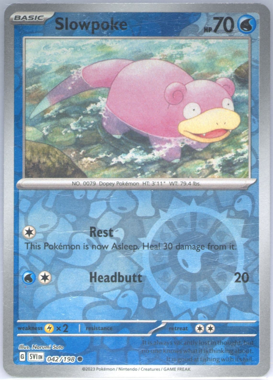 Slowpoke Reverse Holo (042) 2023 Pokemon Svi EN-Scarlet & Violet