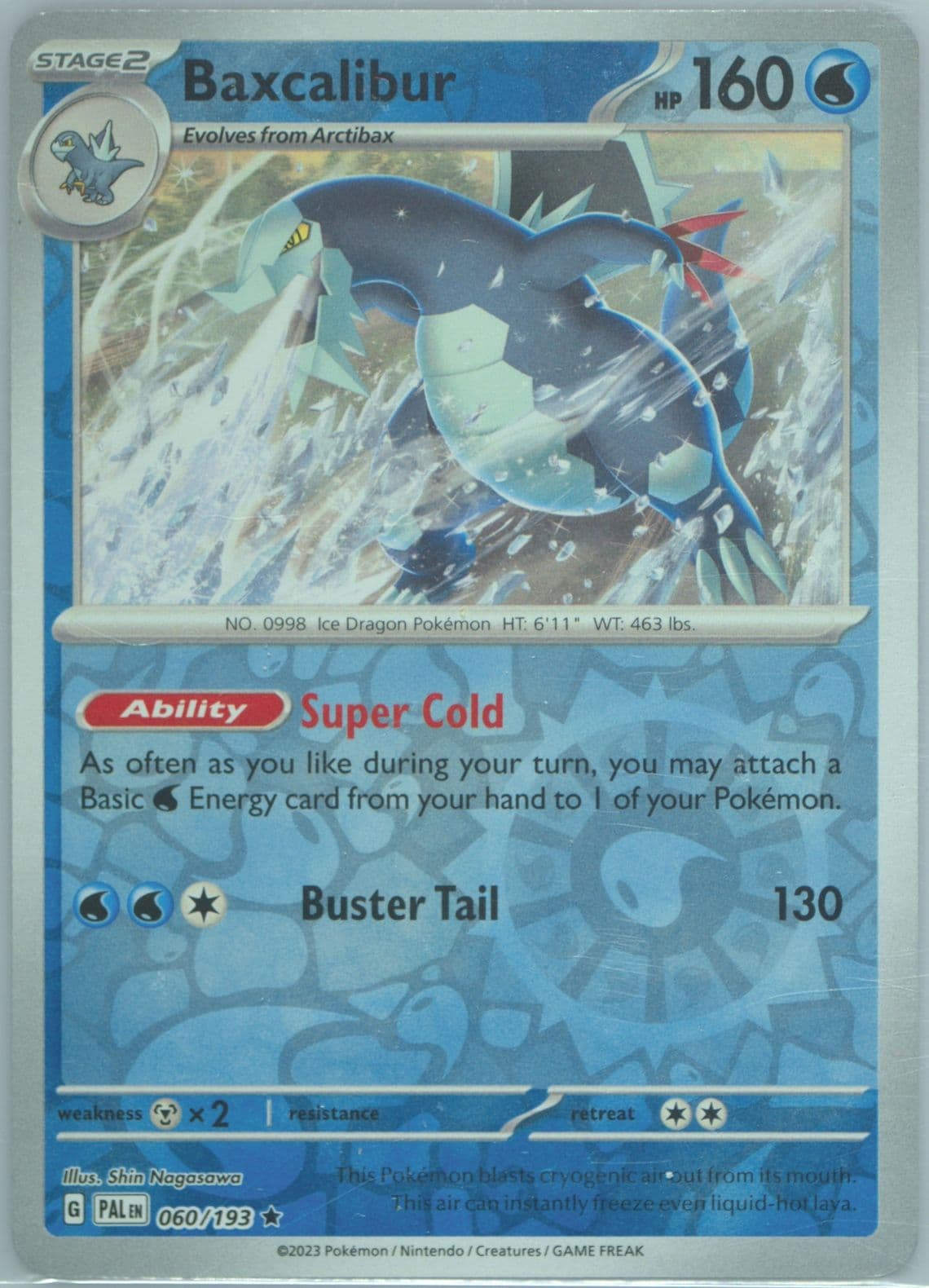 Baxcalibur Reverse Holo (060) 2023 Pokemon Pal EN-Paldea Evolved
