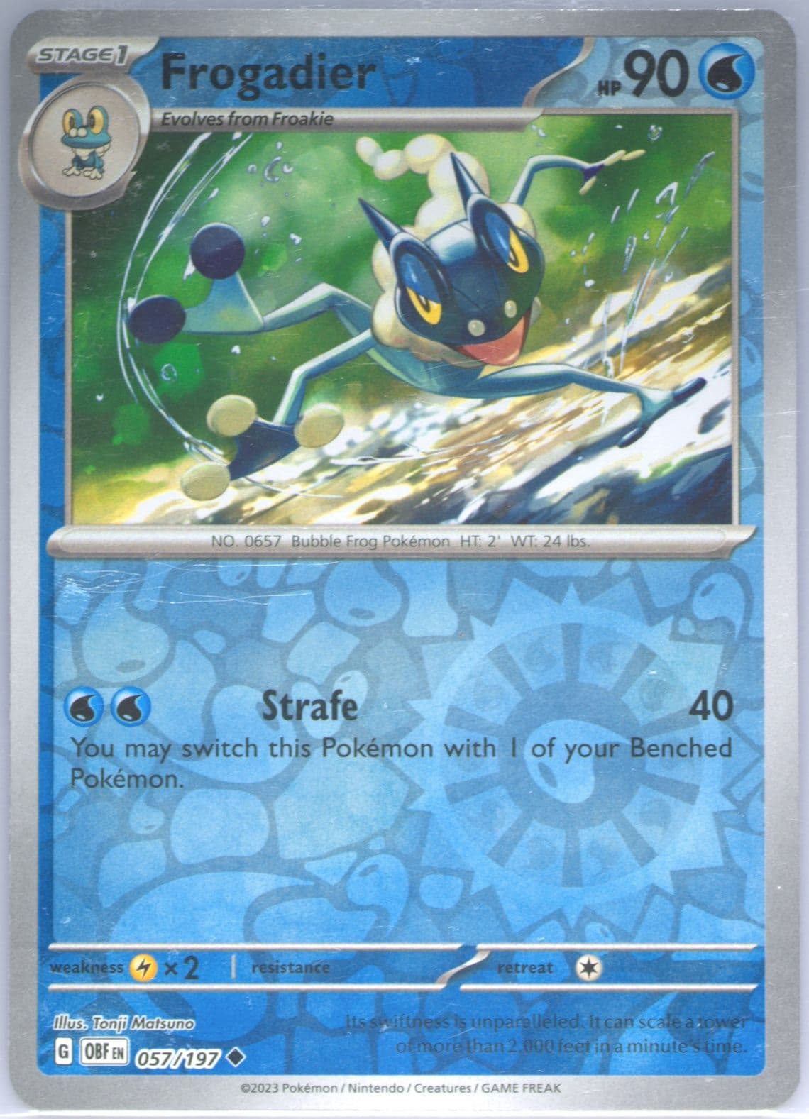 Frogadier Reverse Holo (057) 2023 Pokemon Obf EN-Obsidian Flames
