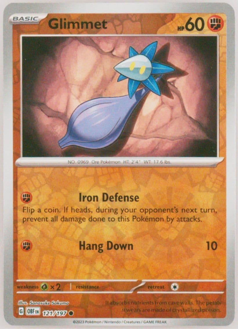Glimmet Reverse Holo (121) 2023 Pokemon Obf EN-Obsidian Flames