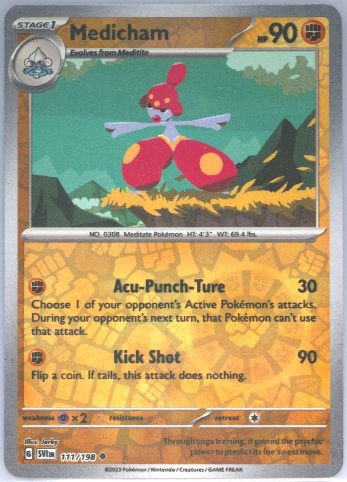 Medicham Reverse Holo (111) 2023 Pokemon Svi EN-Scarlet & Violet