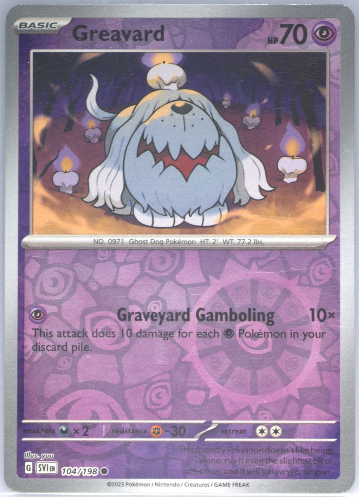 Greavard Reverse Holo (104) 2023 Pokemon Svi EN-Scarlet & Violet