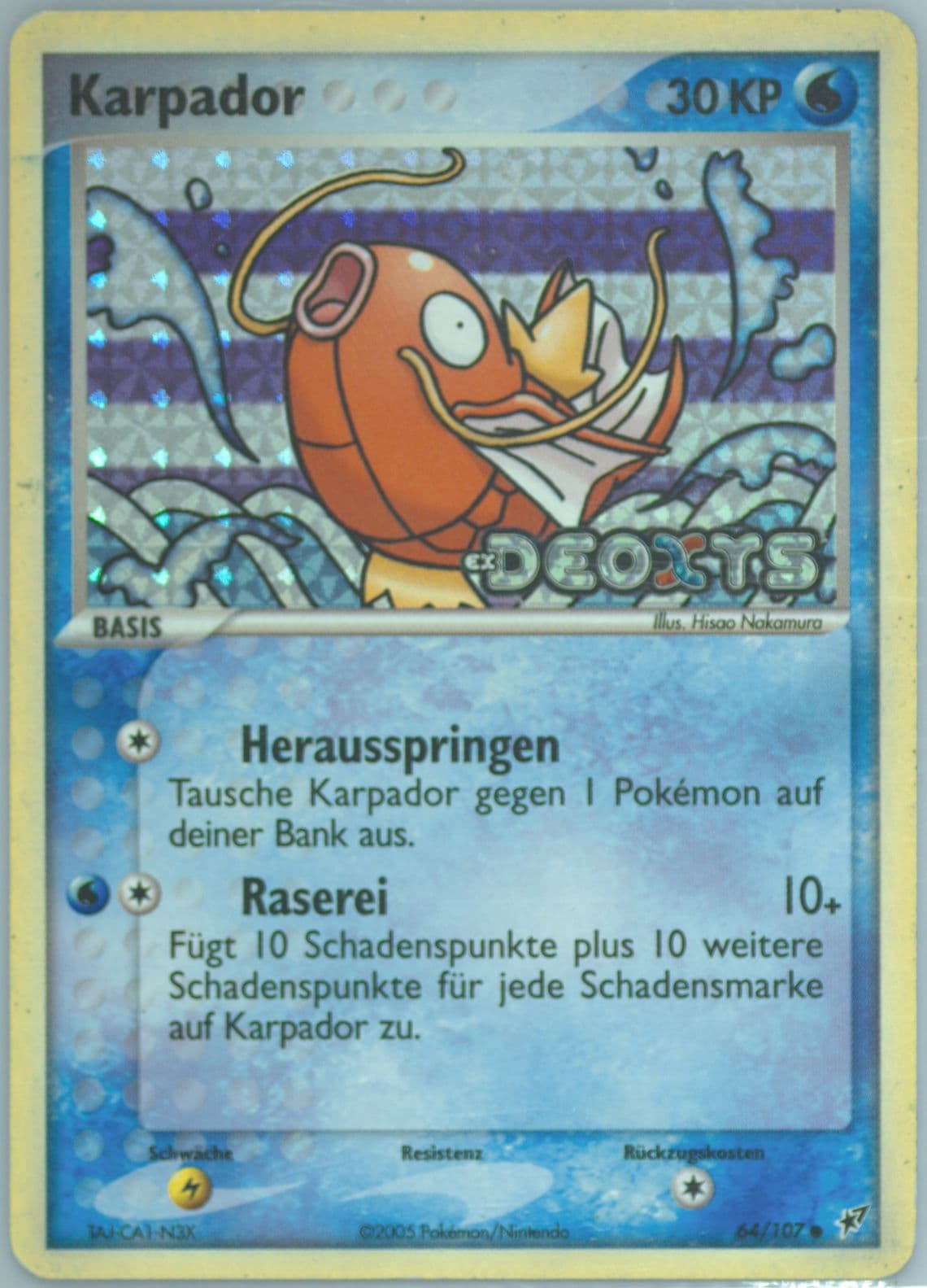 Karpador-Reverse Foil German (64) 2005 Pokemon EX Deoxys