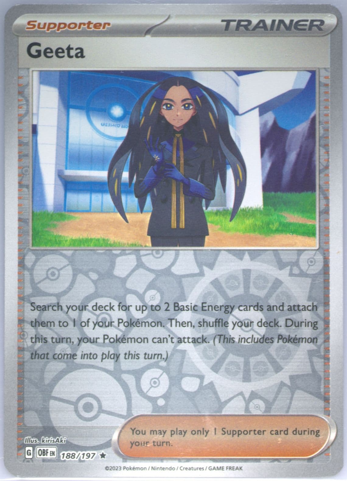 Geeta Reverse Holo (188) 2023 Pokemon Obf EN-Obsidian Flames
