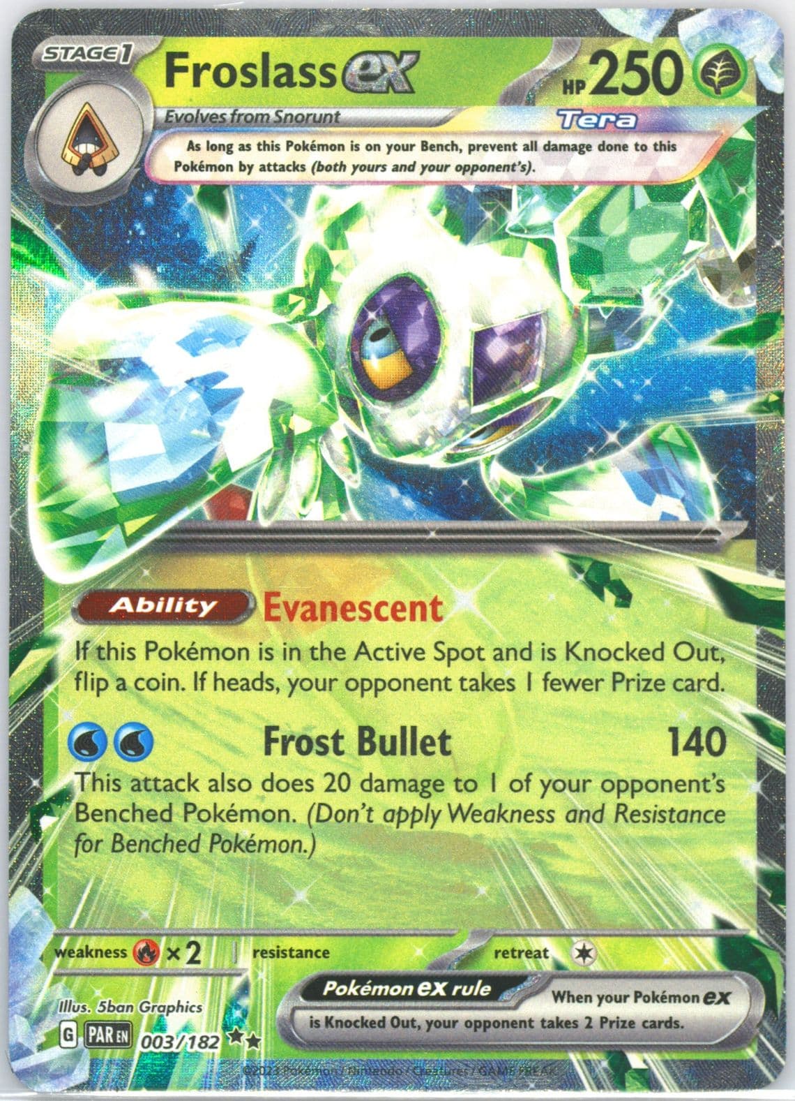 Froslass EX (003) 2023 Pokemon Par EN-Paradox Rift
