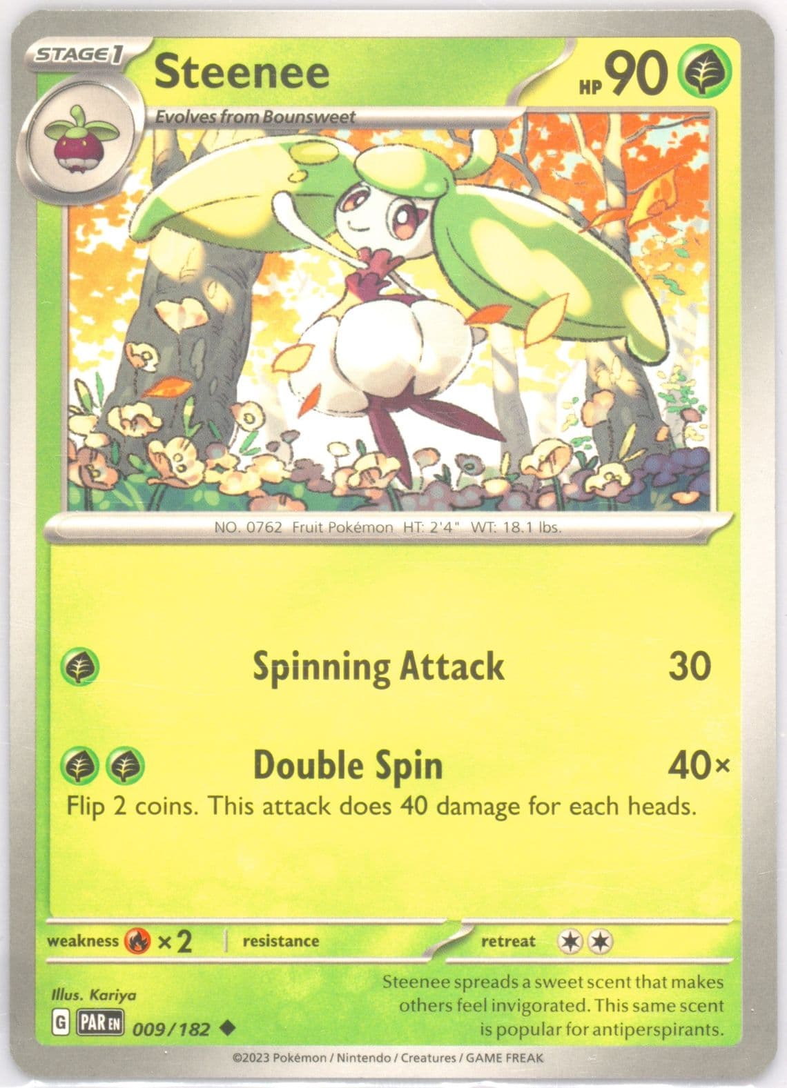Steenee (009) 2023 Pokemon Par EN-Paradox Rift