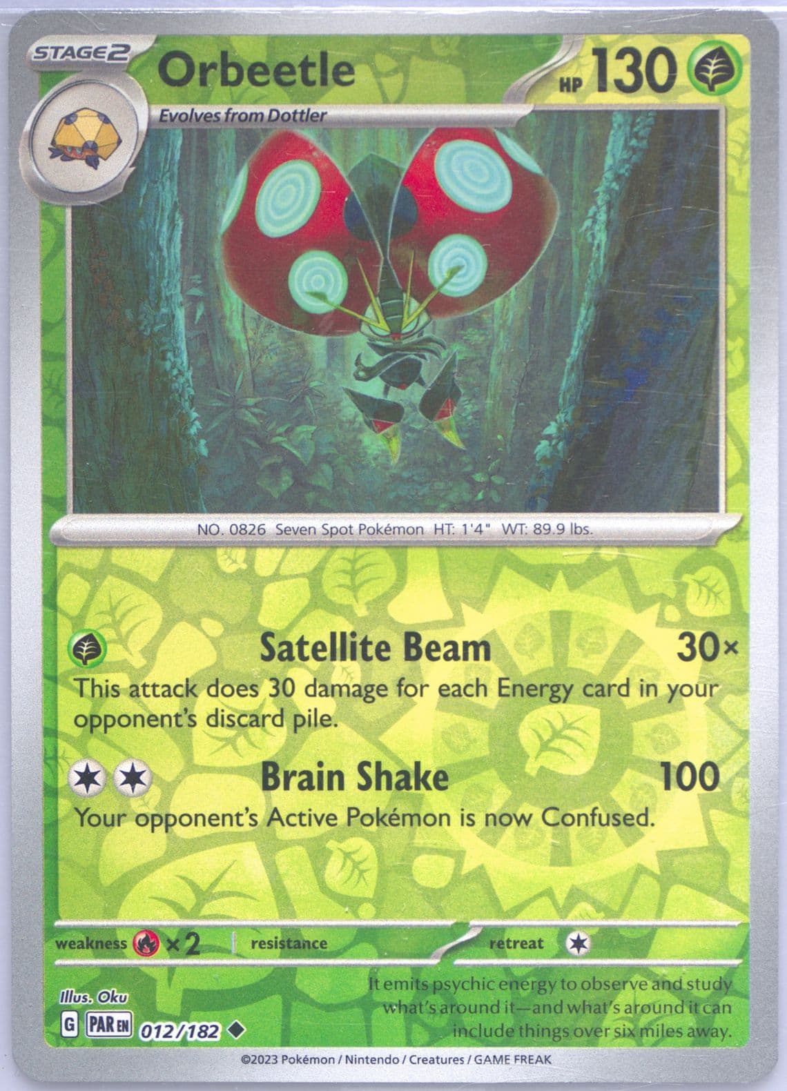 Orbeetle (012) 2023 Pokemon Par EN-Paradox Rift