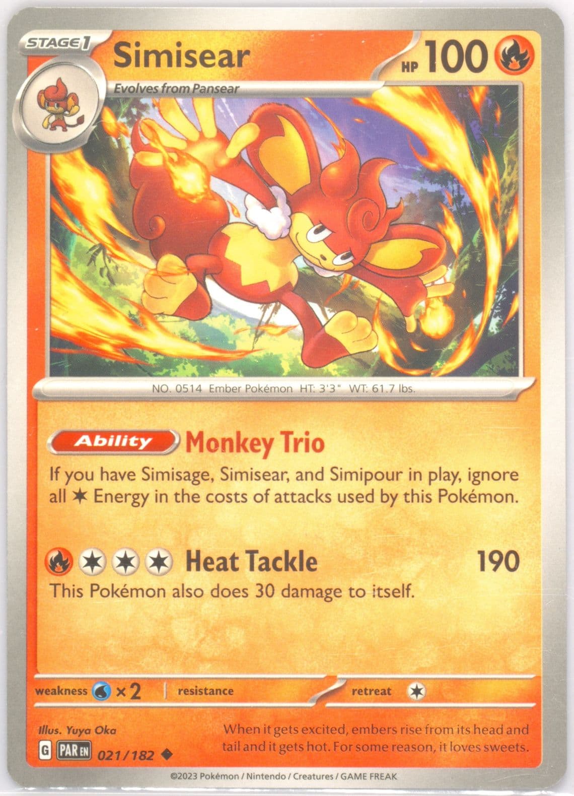 Simisear (021) 2023 Pokemon Par EN-Paradox Rift