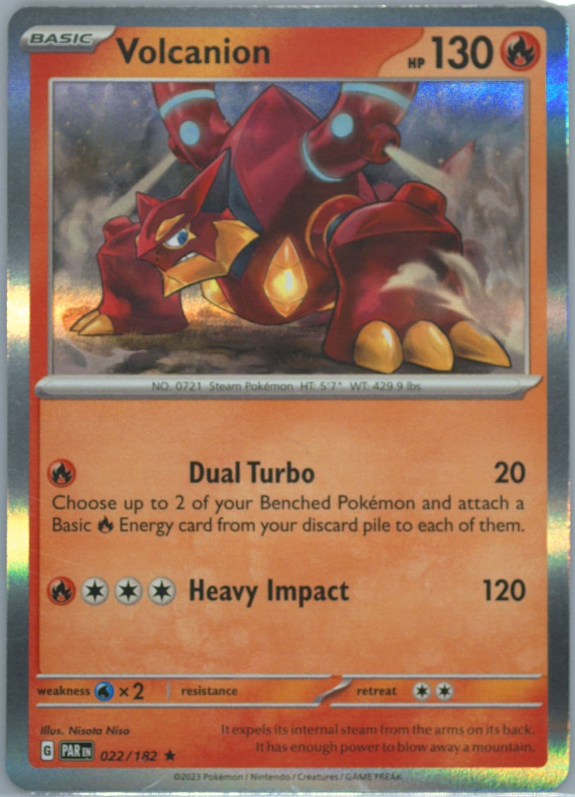 Volcanion (022) 2023 Pokemon Par EN-Paradox Rift