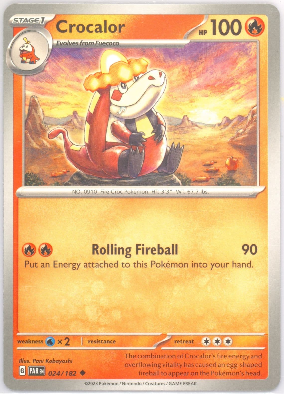 Crocalor (024) 2023 Pokemon Par EN-Paradox Rift