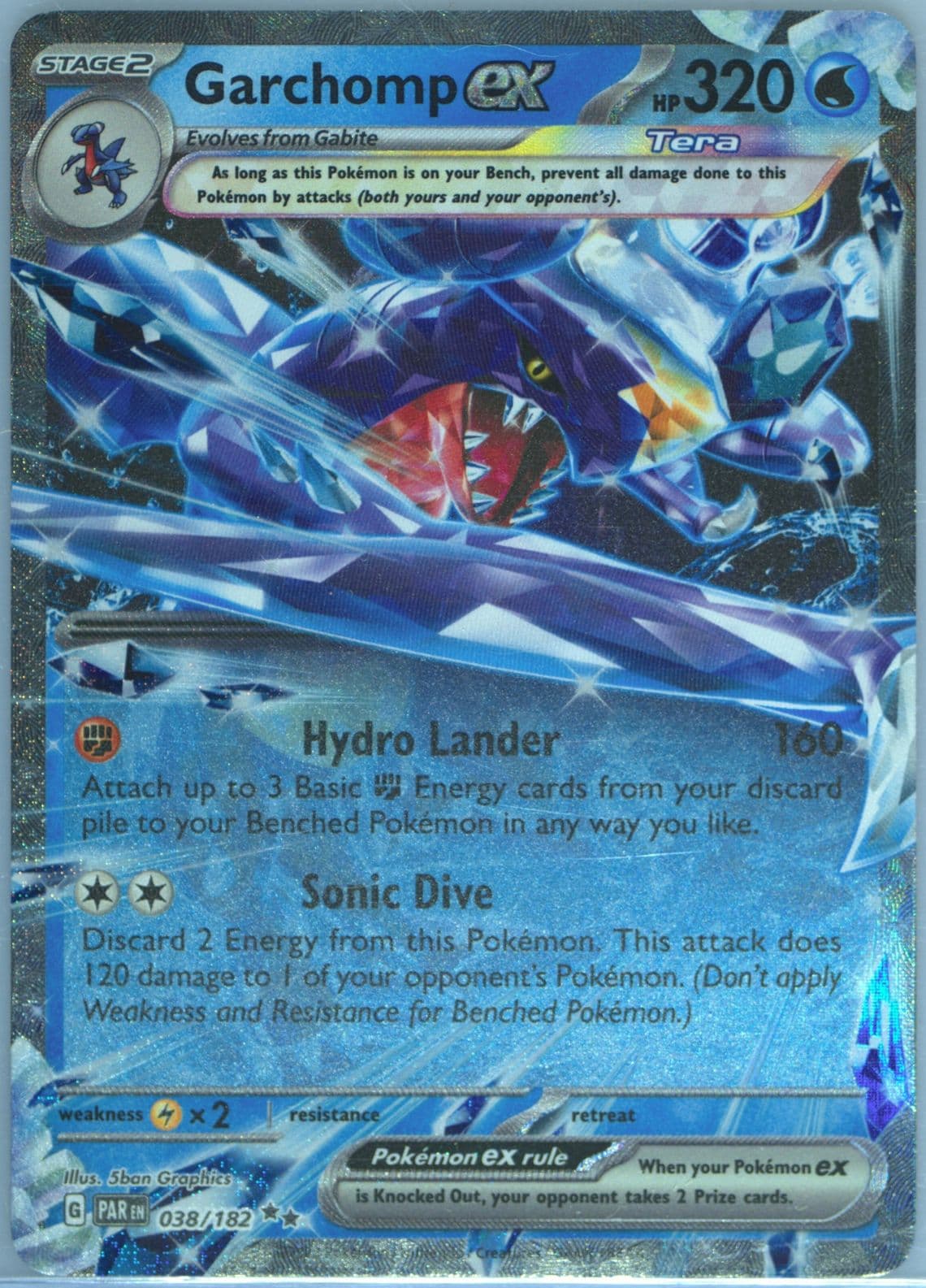 Garchomp EX (038) 2023 Pokemon Par EN-Paradox Rift