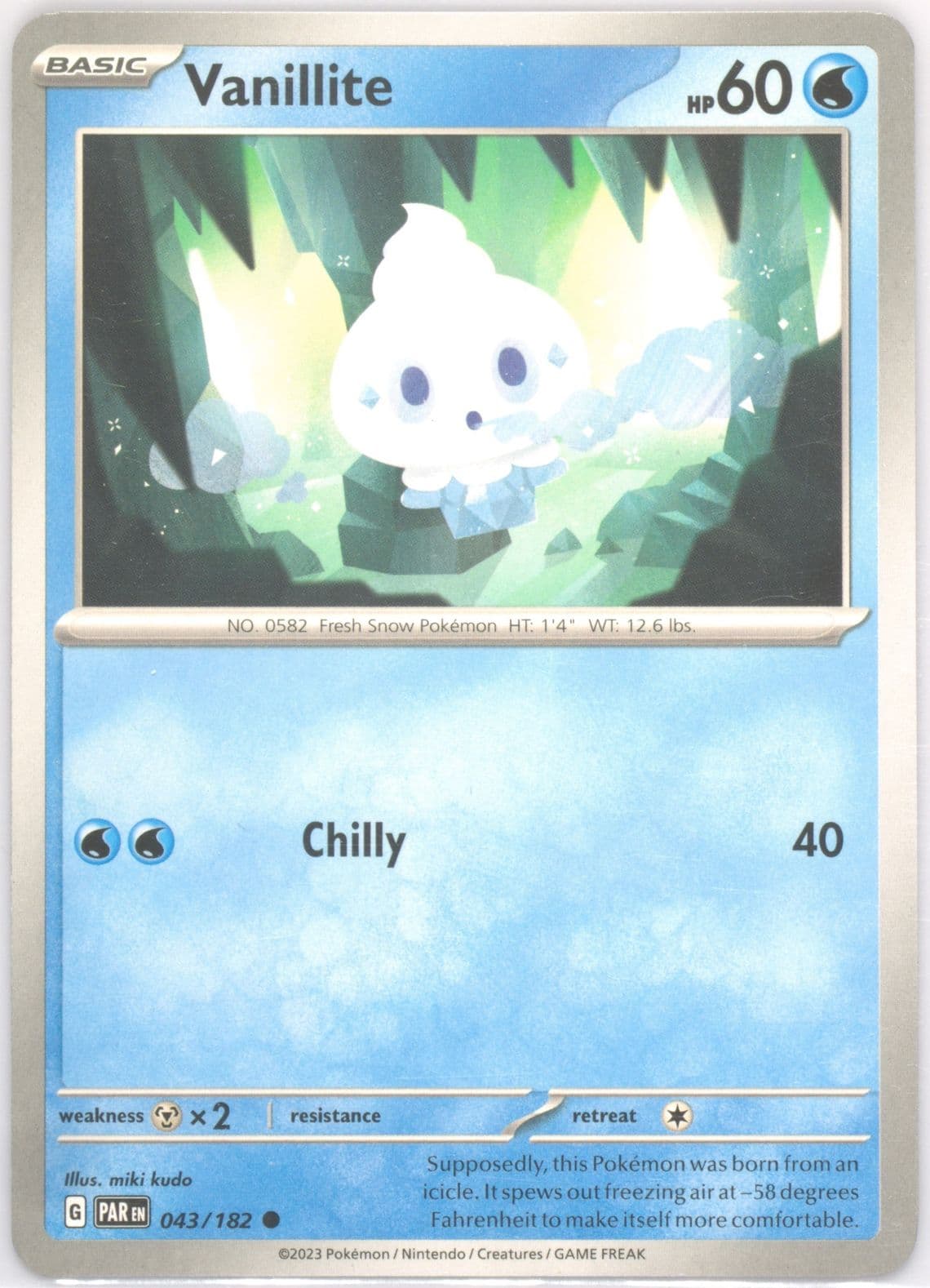 Vanillite (043) 2023 Pokemon Par EN-Paradox Rift