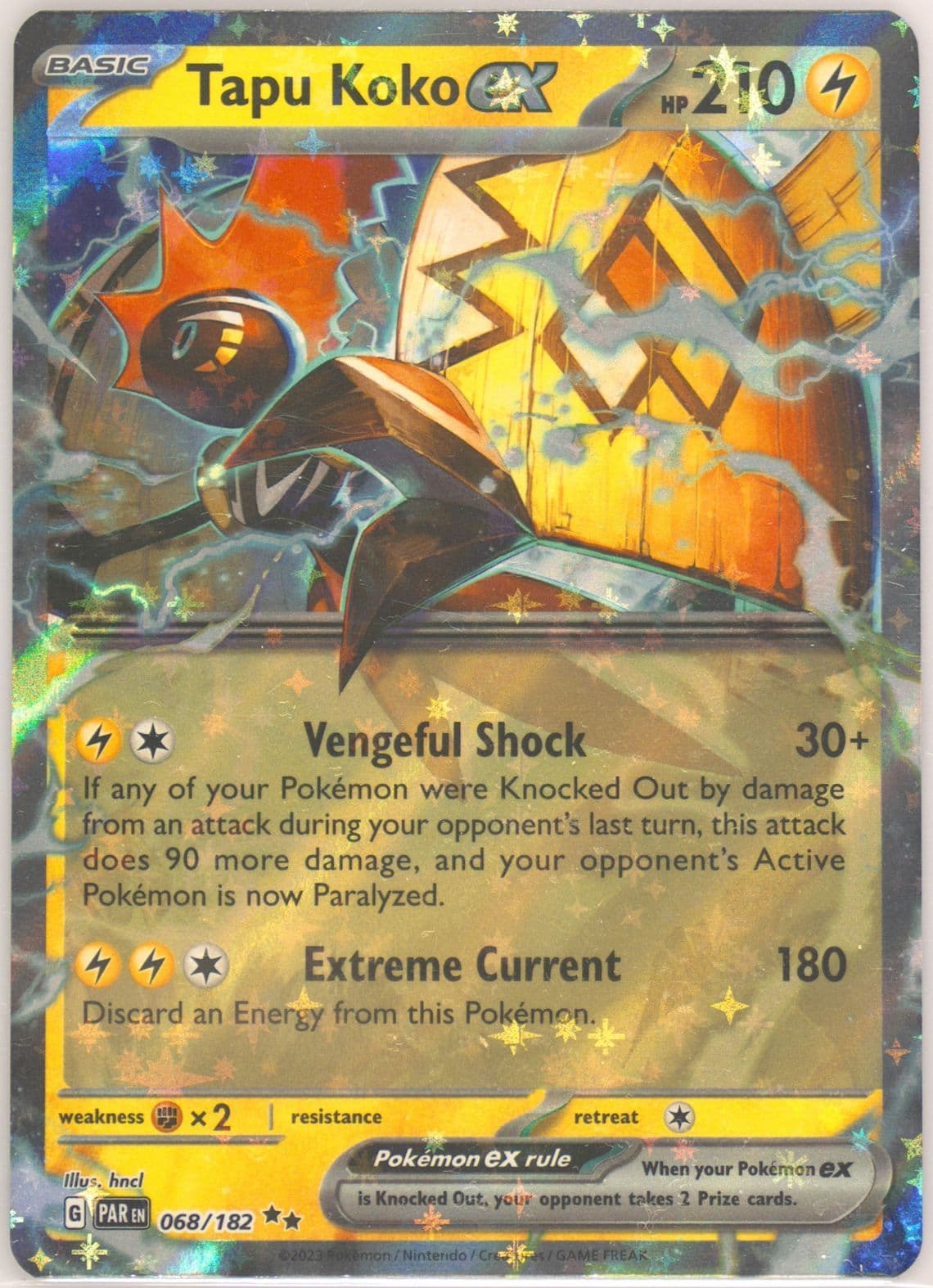 Tapu Koko EX (068) 2023 Pokemon Par EN-Paradox Rift