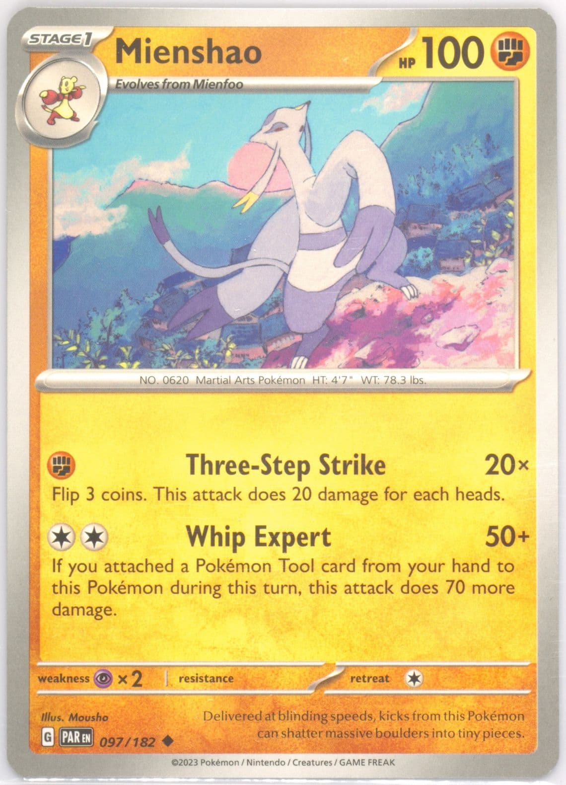 Mienshao (097) 2023 Pokemon Par EN-Paradox Rift