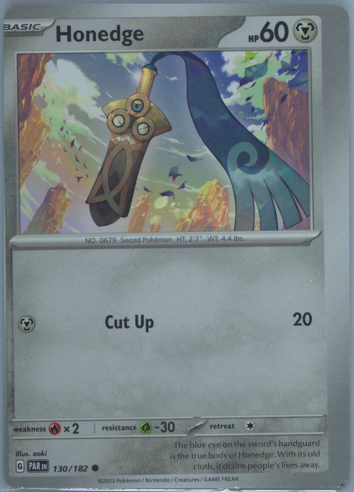 Honedge (130) 2023 Pokemon Par EN-Paradox Rift