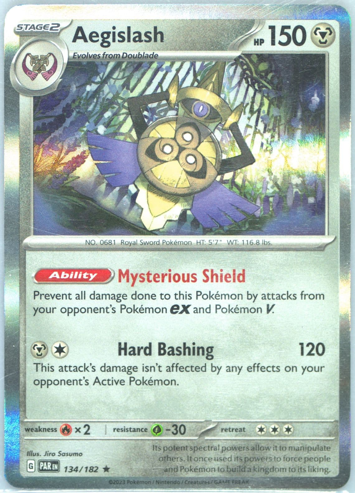 Aegislash (134) 2023 Pokemon Par EN-Paradox Rift
