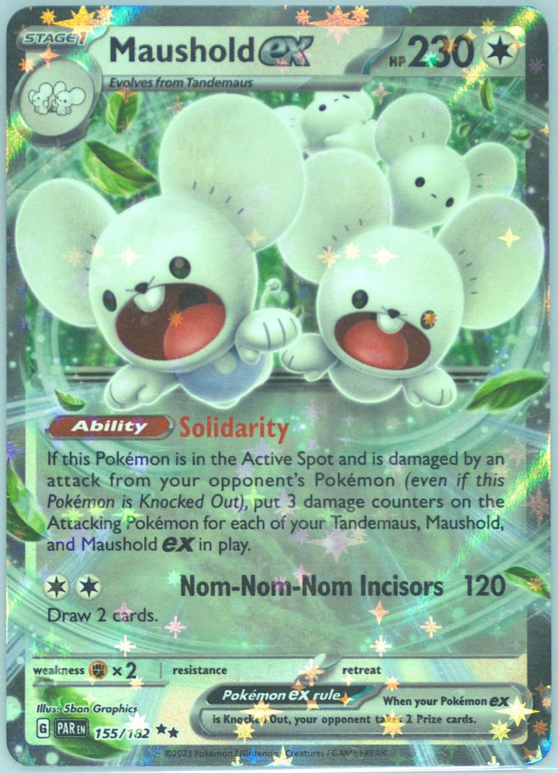 Maushold EX (155) 2023 Pokemon Par EN-Paradox Rift